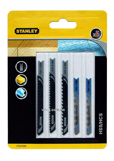 Набір полотен для електролобзика STANLEY хвост U 5 шт Одесса - изображение 2