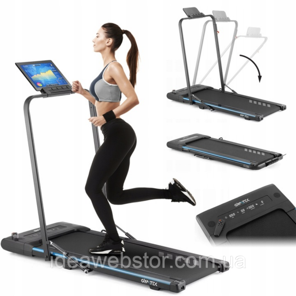 Бігова доріжка GYMTEK XT400 електрична складана для дому та офісу для ходьби та бігу до 10 кмч Bluetooth динаміки пульт ДК Київ - фото 7