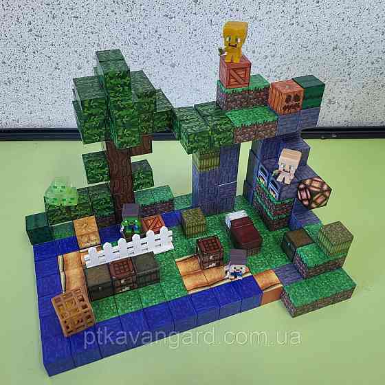 Магнітний конструктор Minecraft 203 магнітних блоків + 6 фігурок Dream World LZCK 085 Хмельницький