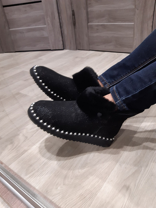 Уггі жіночі короткі замшеві 36 чорний Київ - фото 2