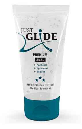 Анальне мастило з гіалуроновою кислотою і пантенолом Just Glide Premium Anal 50 мл (веганська) Sex Aura Київ