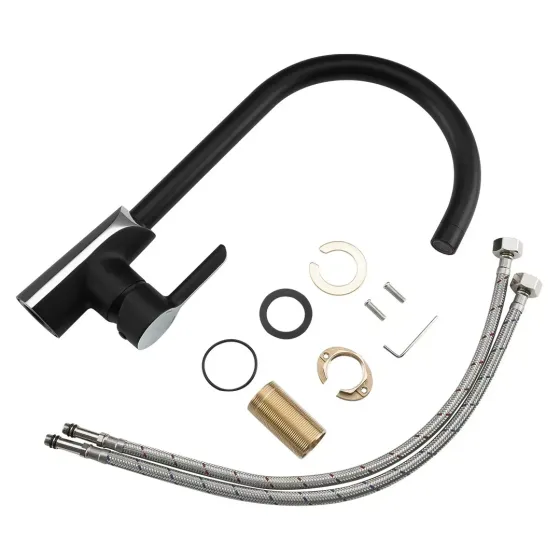 Змішувач для кухні GAPPO G4003-6 чорний/хром Київ