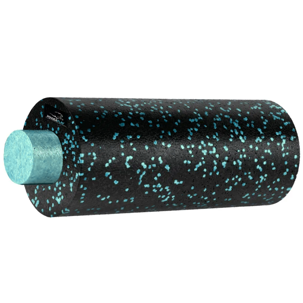 Масажний ролик (роллер) гладкий PowerPlay PP-4348 2 in 1 EPP Foam Roller Чорно/Блакитний (33x14см.) Кам'янське - фото 2