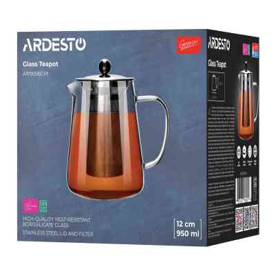 Заварник Ardesto Gemini Milano 950 мл, прозорий (AR1909BGM) Винница