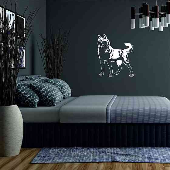 Декоративное настенное Панно «Хаска», Декор на стену 70*59 см, Белый Киев