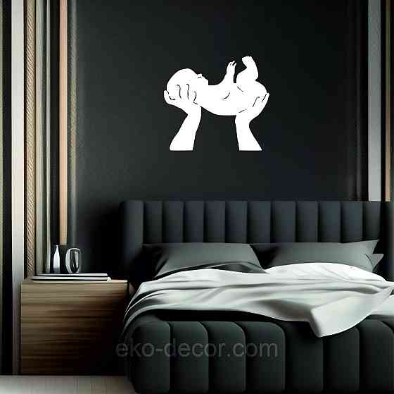 Декоративное настенное Панно «Дитя», Декор на стену 90*80 см, Белый Киев