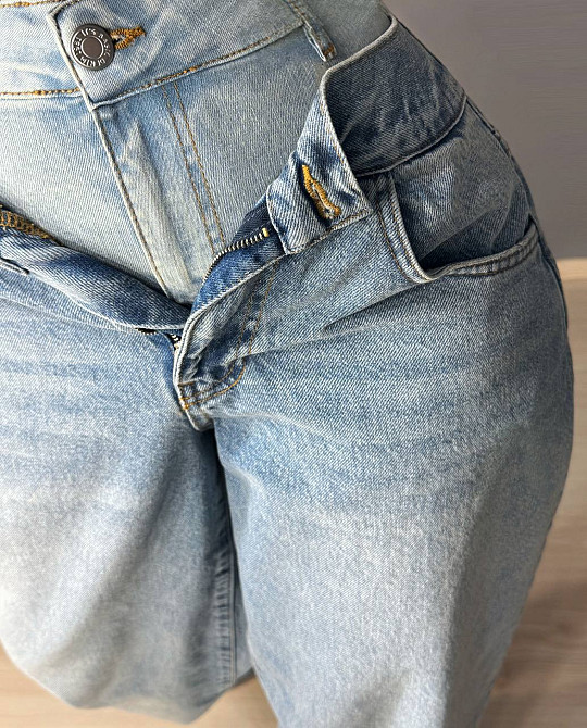 Джинсы женские Its Basic 4607-4 BARREL skater с двойным поясом голубые, голубой, 36, 36, 74 см, 99 см Киев - изображение 11