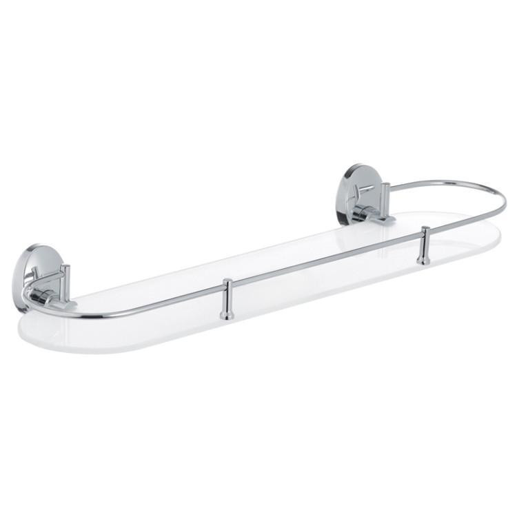 Полиця скляна з відкидним обмежувачем ZERIX LR3307-1 Харків - фото 2