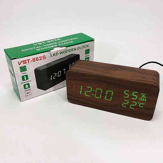 Clock електронні настільні VST-862S-4, Практичний електронний годинник, Розумний MF-930 настільний годинник Київ