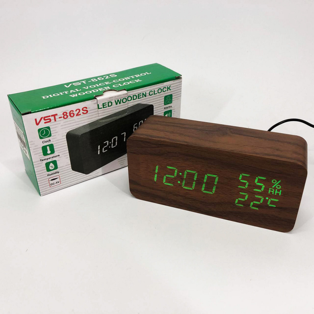 Часа электронные настольные VST-862S-4, Цифровые настольные часы квадратные, Умные MF-930 настольные часы Киев - изображение 2