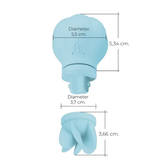 Вібратор Adrien Lastic Caress Blue з насадками для стимуляції ерогенних зон, які обертаються. Львів