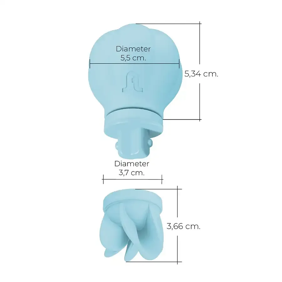 Вібратор Adrien Lastic Caress Blue з насадками для стимуляції ерогенних зон, які обертаються. Львів - фото 5