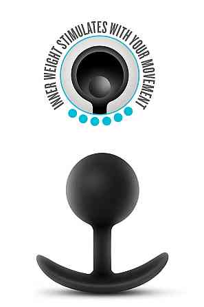 Анальный плаг Blush с внутренним шариком Adventures Platinum Silicone Vibra Sex Aura Киев