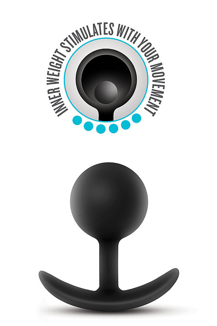 Анальный плаг Blush с внутренним шариком Adventures Platinum Silicone Vibra Sex Aura Киев - изображение 1