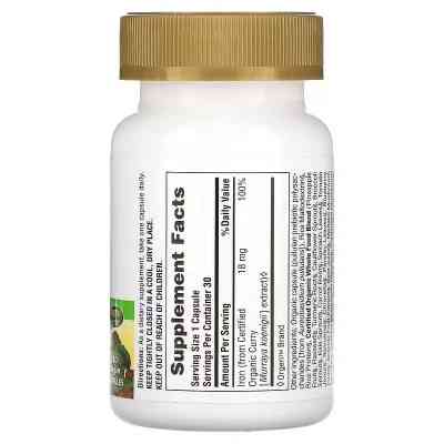 Минералы Natures Plus Железо, 18 мг, Source of Life Garden, Iron, 30 вегетарианских капсул (NAP-30736) Винница