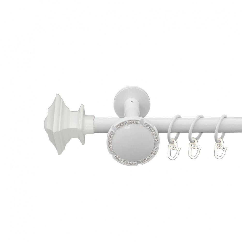 Карниз Orvit Борджеза металевий однорядний розета реверс фламо гладка труба кільце металеве Арктіс 19 мм 160 Львов - изображение 1