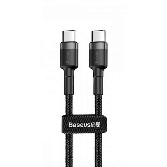 Кабель Baseus Cafule Type-C to Type-C PD 2.0 60W 1м сірий/чорний Львів
