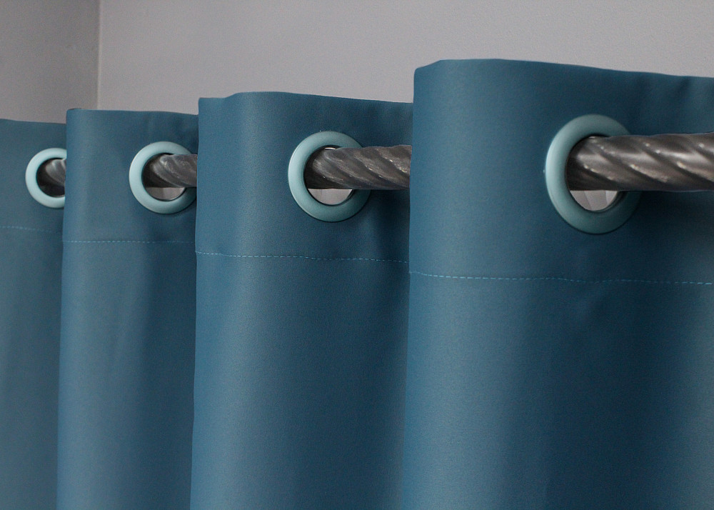 Комплект штор на люверсах VR-Textil Midnight № 1675ш 150х270 см 2 шт Синій (37-0200) Київ - фото 6