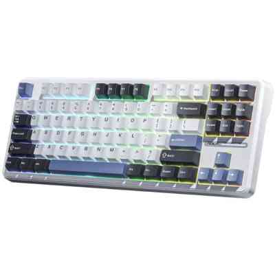 Клавіатура Aula F87 Gasket Greywood V3 Wireless/Bluetooth/USB UA White (6948391208602) Вінниця