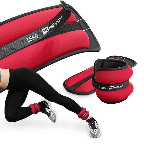 Обважнювачі для ніг та рук Hop-Sport HS-S003WB 2х1,5кг червоні Київ