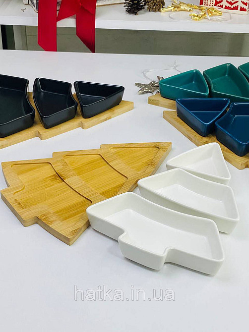 Тарелка менажница новогодняя 