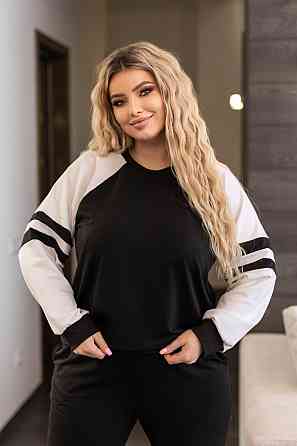 Прогулянковий костюм у спортивному стилі "Marvin" | Норма і батал Чорний, 54-56 Київ