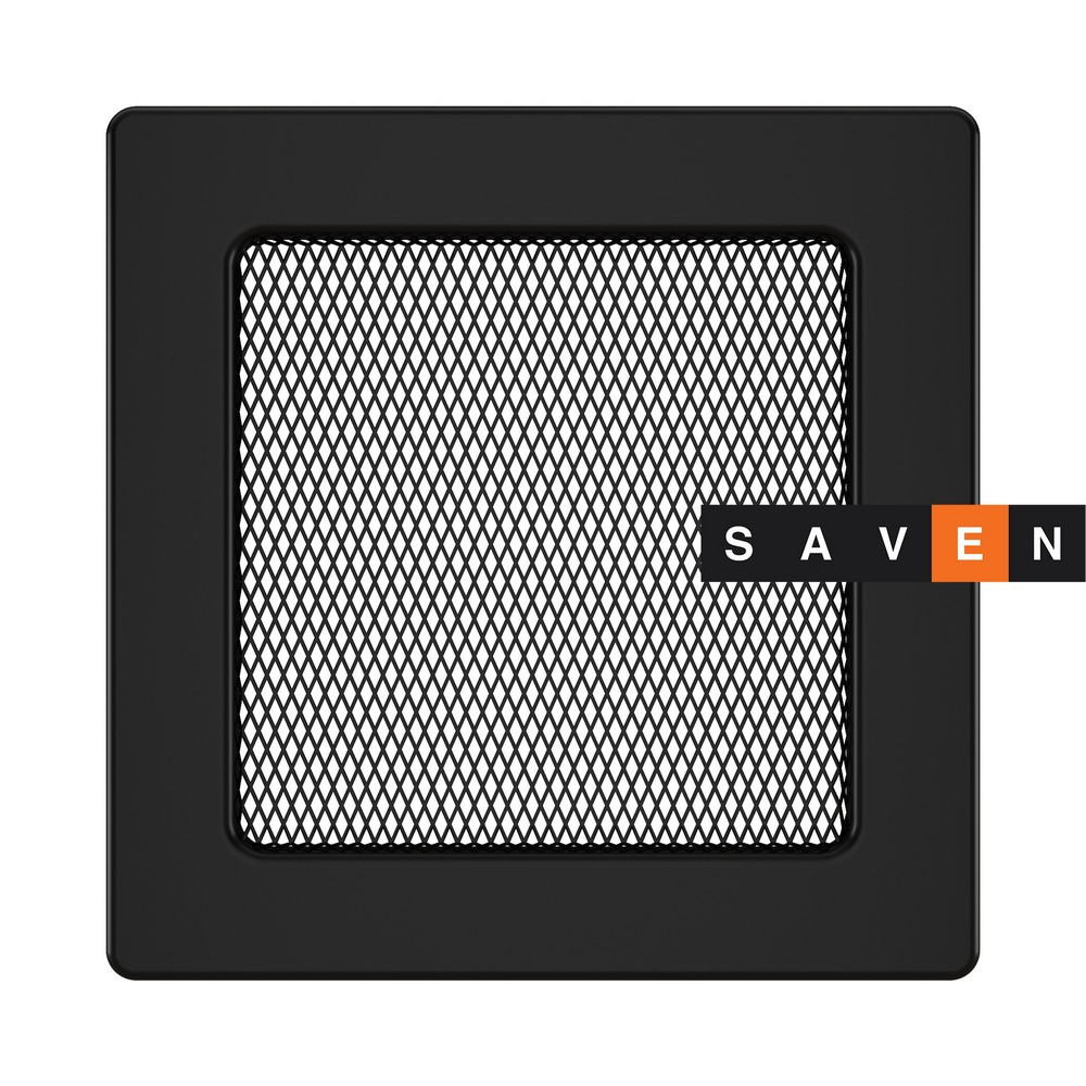 Вентиляционная решетка для камина SAVEN 17х17 черная Львов - изображение 1