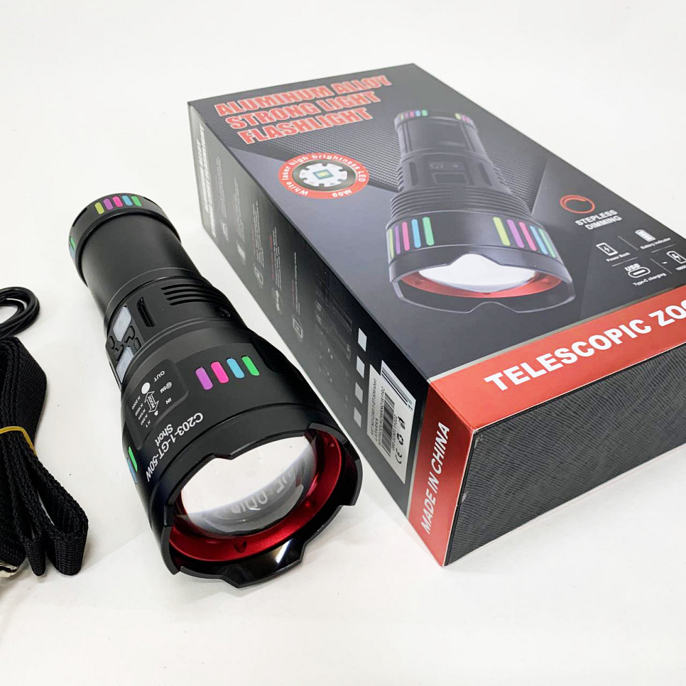 Потужний універсальний ліхтарик, Ручний інспекційний ліхтар, Переносний ручний потужний ліхтар CS-32 Львів - фото 5