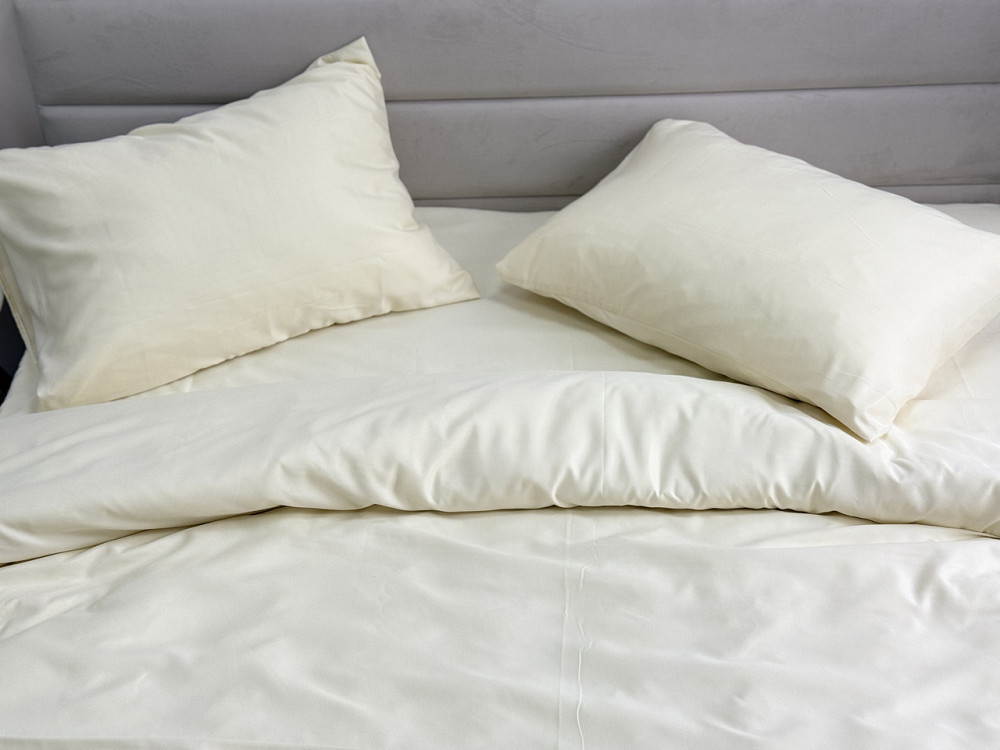 Ecotton Комплект постільної білизни Ecotton двоспальний 180х215 см однотонний кремовий Cream Ye Коломыя - изображение 5