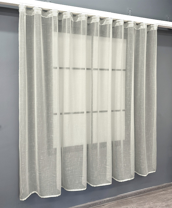 Тюль VR-Textil 876т Лен Бежевый 270х170 см (43-288) Киев - изображение 2