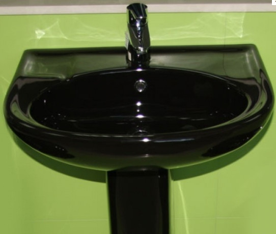 Комплект раковина + ножка RAK Ceramics Cynthia Wash Basin (57 см) Черный Винница - изображение 4