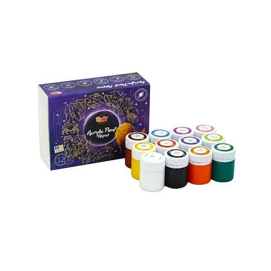 Набір акрилових фарб 851202, 12 кольорів по 20 мл Вінниця