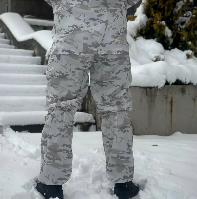 Тактичний маскувальний костюм Alpine (куртка + штани) Білий мультикам Вінниця - фото 9