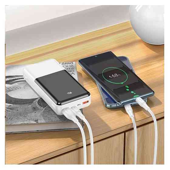 Зовнішній акумулятор HOCO J108A Universe 22.5W fully compatible power bank(20000mAh) White Киев