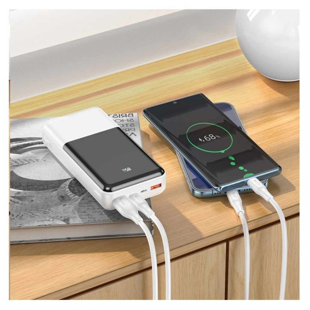 Зовнішній акумулятор HOCO J108A Universe 22.5W fully compatible power bank(20000mAh) White Київ - фото 3
