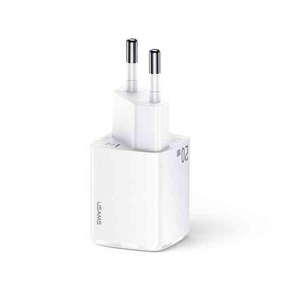 Мережевий зарядний пристрій Usams US-CC128 T37 Super Si QC3.0+PD Fast Charger 20W(EU) White Киев