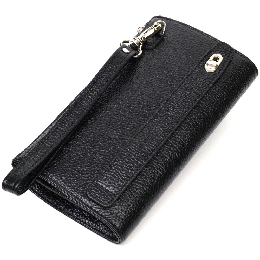 Функциональный мужской клатч из натуральной кожи флотар Черный (BOND) Киев - изображение 9