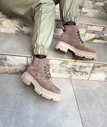 Черевики жіночі M.KRAFT пудра замша натуральна зима 38р.39р. (4287) Коломыя