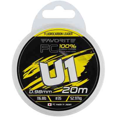 Флюорокарбон Favorite U1 FC 20m 35/0.98mm 116.8lb/52.97kg (1693.12.05) Винница