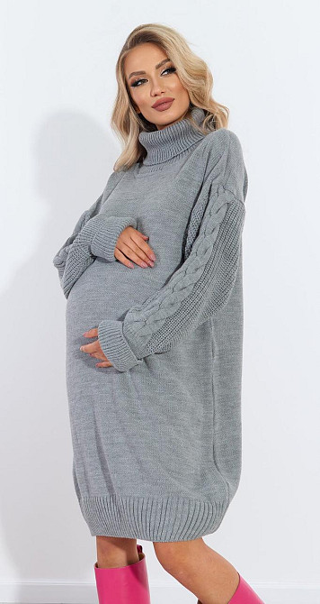 В'язаний об'ємний светр плаття з візерунком (42-48) Київ - фото 4