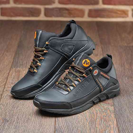 Чоловічі шкіряні кросівки М-912 черн Харьков