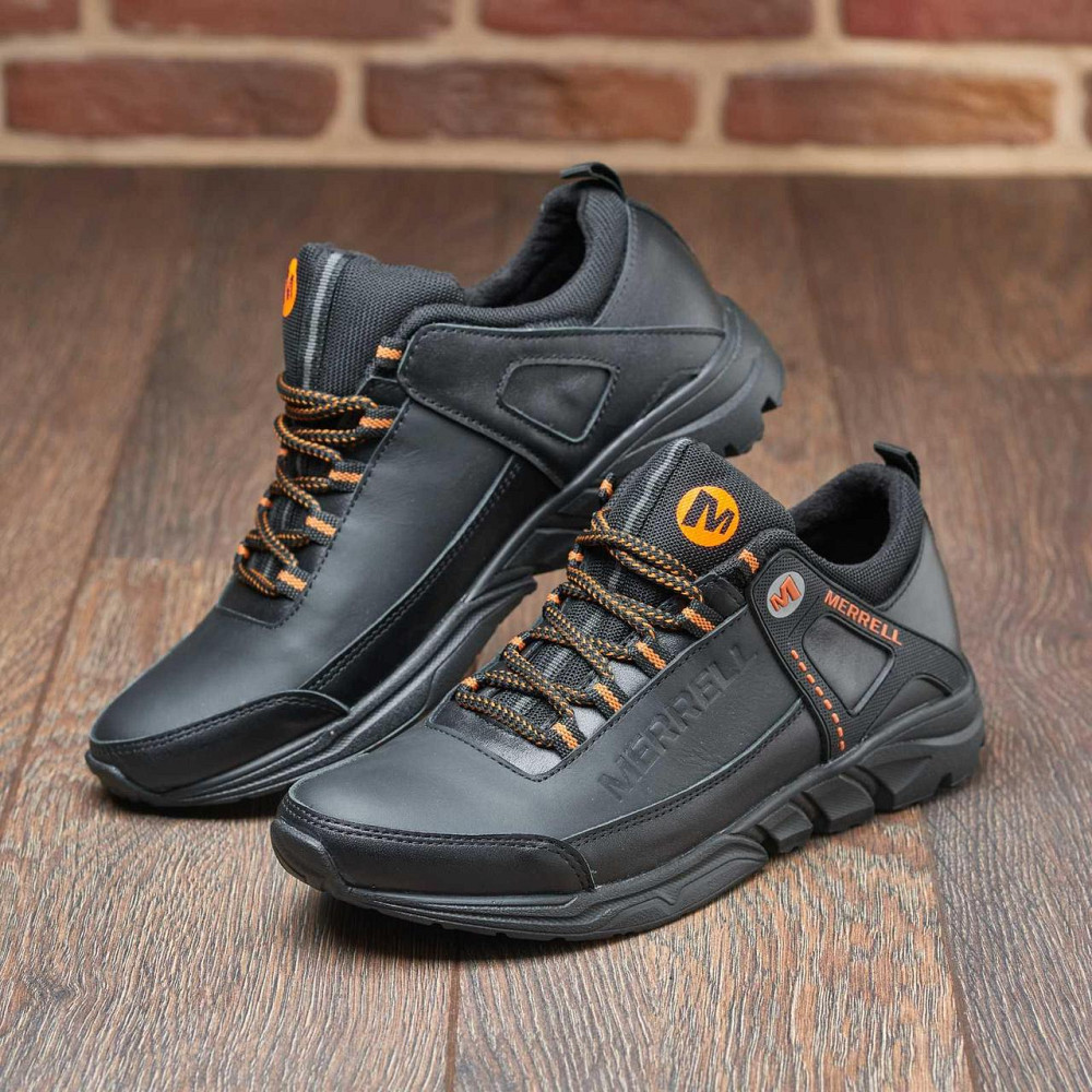 Чоловічі шкіряні кросівки М-912 черн Харьков - изображение 1