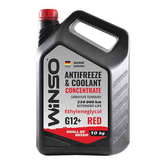 Антифриз Winso Antifreeze & Coolant Red G12+ червоний концентрат 10кг Львів