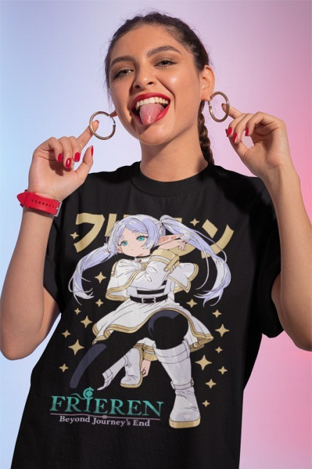 Футболка для мальчика аниме Ферн Старк Аниме Гифтс оверсайз (рост от 165 до 180 ) Черний AnimeJ0014m Днепр - изображение 1