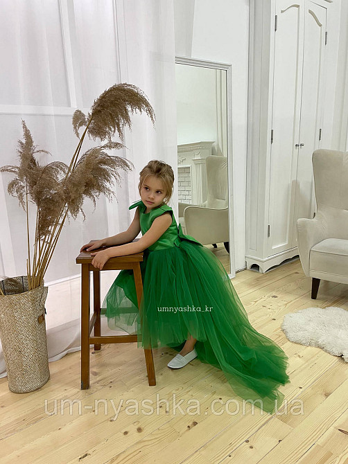 Зелене пишне плаття зі зйомним шлейфом Кривий Ріг - фото 9