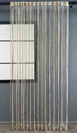 Шторы-нити с люрексом Бежевый с белым 300х300см 1 шт (61-105) Киев