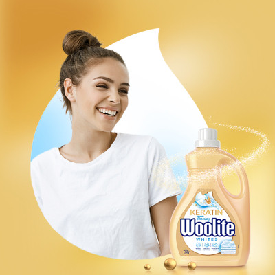 Гель для стирки Woolite Для светлых и белых тканей С кератином 1.8 л (5908252004553) Винница - изображение 2