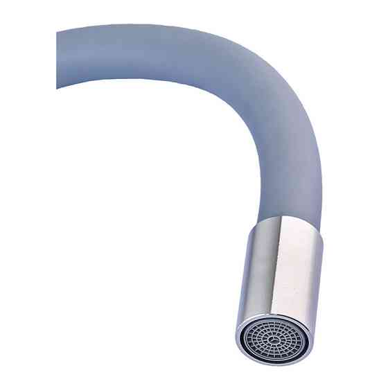 Кухонний змішувач з силіконовим гнучким виливом Mixxus DVE-011 Refl.Gray з нержавіючої сталі (MI6081) Харків