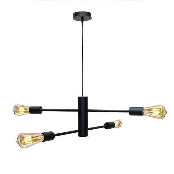 Люстра подвесная MSK Electric Asket на четыре плафона Е27 NL 6120-4 BK черная Одесса