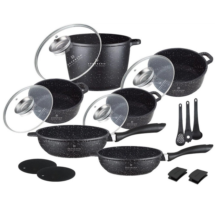 Комплект каструль, Набір антипригарних каструль з кришкою Фірмові набори Каструлі з кришками YC-46 Івано-Франківськ - фото 2